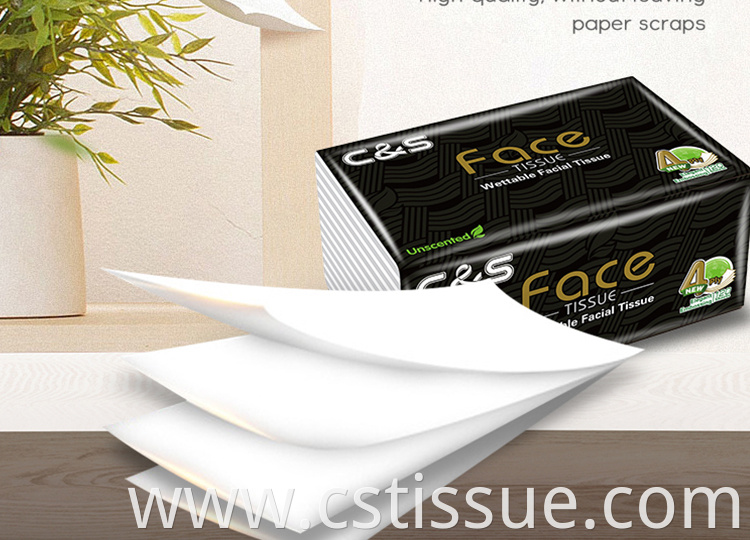Biodegradable 120 Sheets 4 Ply Soft Facial Tissue Strong Absorbility Toilet Paper